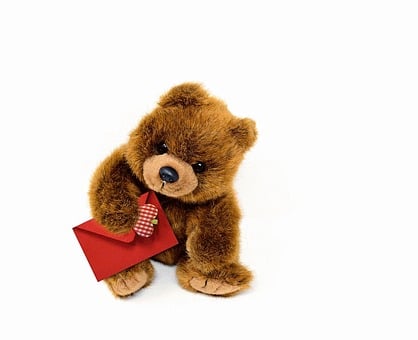 Bear, Teddy, Gentle, Letter