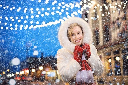 Christmas, Advent, Snow, Lady