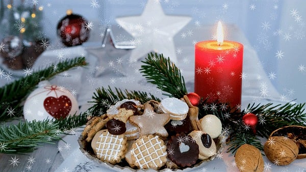 Christmas, Candle, Light, Snowflakes