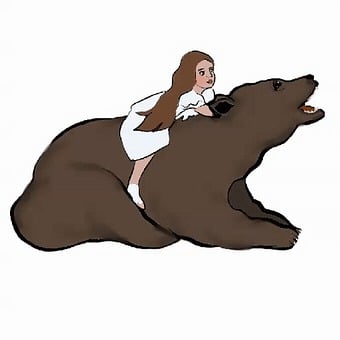 Bear, Girl, Beast, Friends