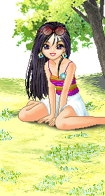 Avatar, Woman, Sitting, Wink, Wave