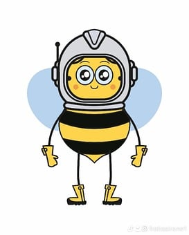 Biene, Astronaut, Raum, Universum