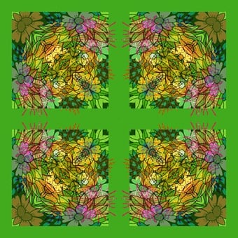 Kaleidoscope, Mandala, Symmetrical