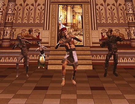 Egypt, Pharaoh, Mummy, Dancing, Temple