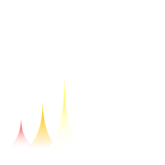 Mountatin, Blue, Yellow, Orange, Red