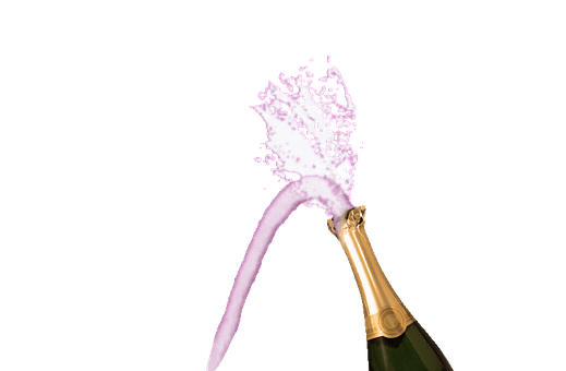 Champagne, Viering, Fles, Gefeliciteerd