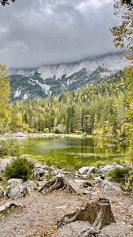 Eibsee, Grainau, Zugspitze, Natur