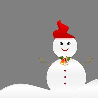 Snowman, Snow, Pine Tree, Christmas