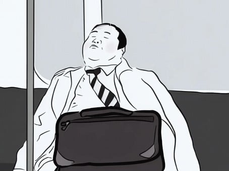 Japan, City, Life, Sleep, Tired, Commute