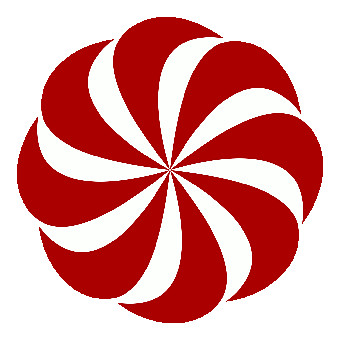 Caramella Vorticosa, Rosso E Bianco