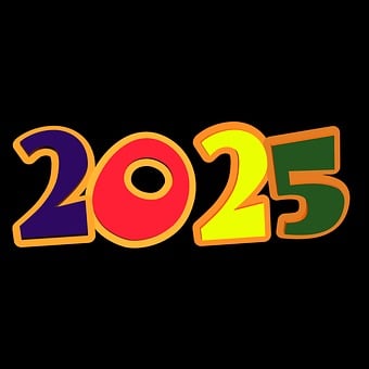 New Year, 2025, Celebration, Numbers
