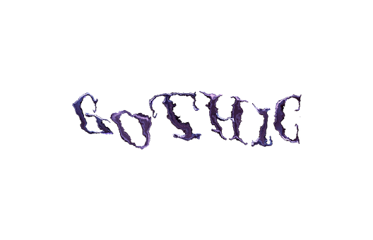 Gothic, Goth, Fantasy, Letters, Spooky