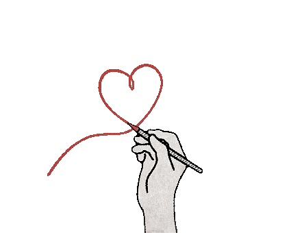 Heart, Love, Line, Pen, Write, Drawing, Red, Hand, Outline
