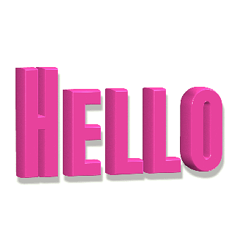 Hello, Greeting, Text, Pink