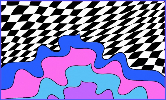 Chessboard, Checker, Wave, Pattern, Fun