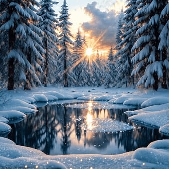 Winterliche See-Landschaft