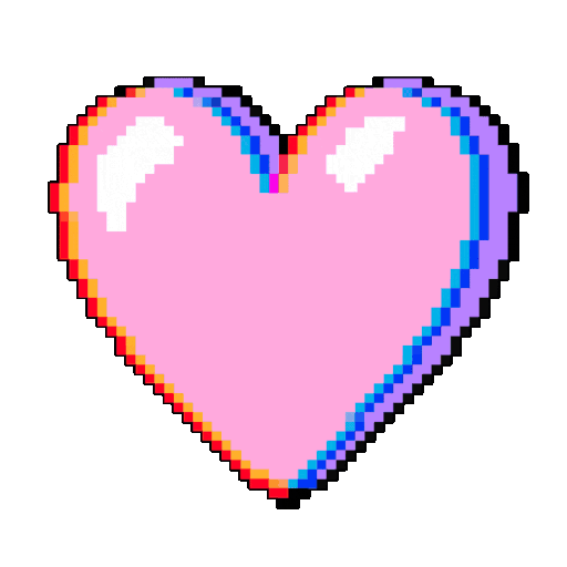 Cœur Pixels Rose - GIF gratuit sur Pixabay