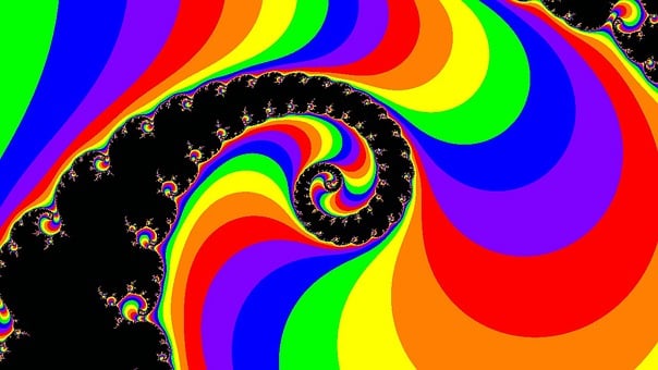 Fractal, Spiral, Gif, Animation, Rainbow