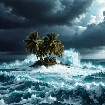 Storm, Wolken, Dramatisch, Wind, Eiland