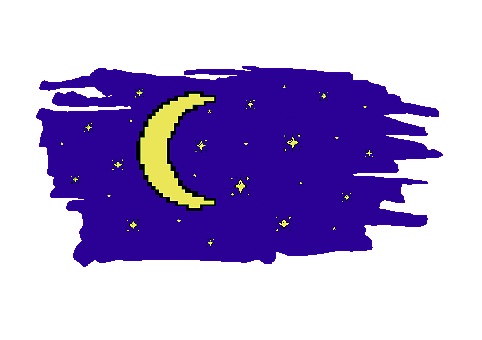 Moon, Stars, Night, Twinkle, Sky, Shine, Brush, Patch
