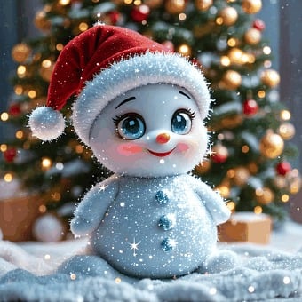 Snowman, Winter, Christmas, Snow, Cold