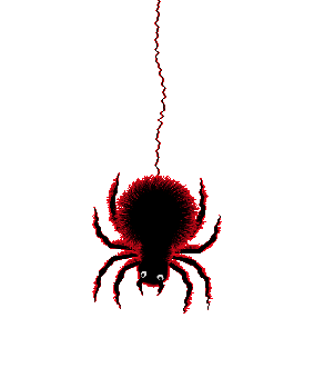 Spider, Arachnid, Red, Black, Scary, Creepy, Halloween