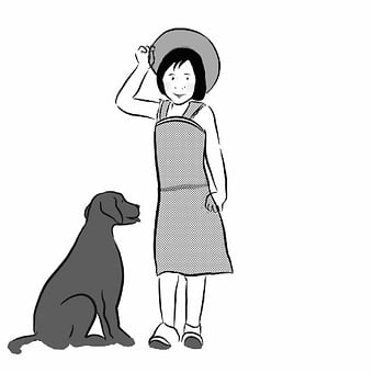 Pige, Asiatisk, Dyr, Hunde, Kæledyr