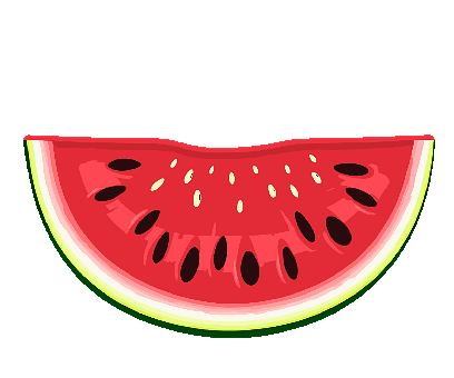 Watermelon, Fruit, Slice, Wavy