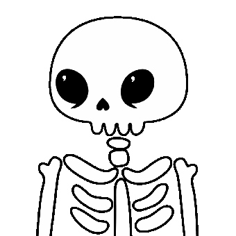 Skeleton, Skull, Bones, Portrait, Cute, Halloween, Spooky