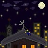 this gif is just a pixelated version of me chilling in my youth on the sloped roof of my parent's home and smoking cigarettes.