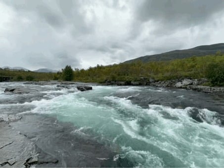 River, Mountains, Cloudy Sky, Nature