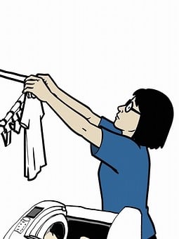 Drying Clothes, Washing Machine