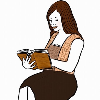 Read, Book, Casual, Young Woman, Quiet