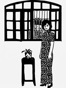 Chinese, Window, Culture, Dress
