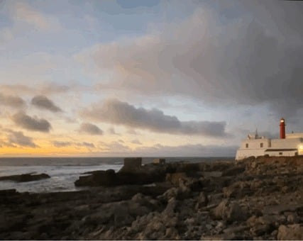 Lighthouse, Coast, Ocean, Clouds, Sunset