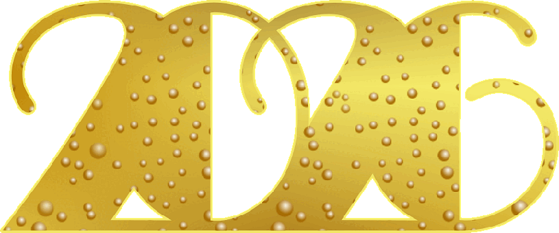 New Year, 2026, Festivity, Holyday, Gold