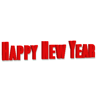 Happy New Year, Calendar, Text, 3D, Red