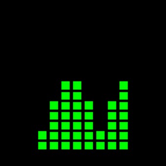 Audio, Waveform, Levels, Green, Volume