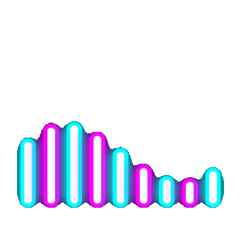 Neon, Bars, Glow, Equalizer, Cyan