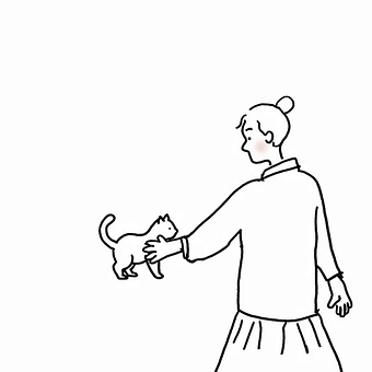 Katze, Berühren, Haustiere, Mädchen