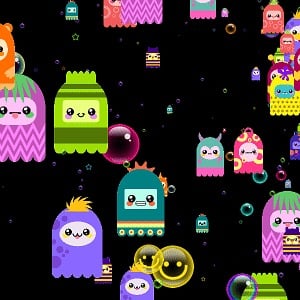 Kawaii, Monsters, Cute, Bubbles, Space