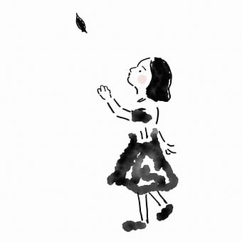 Autumn, Girl, Leaf, Childhood, Wind