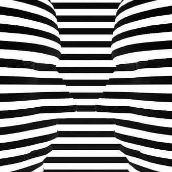 Man, Face, Gestalt, Lines, Stripes