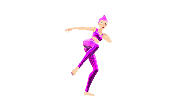 Anime, Mädchen, Charakter, Trete, Karate
