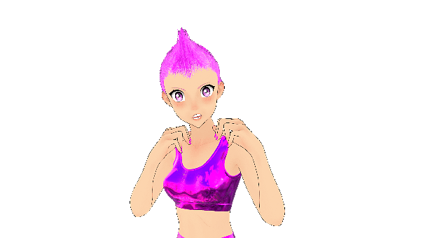 Anime, Mädchen, Charakter, Schlagen, 3D
