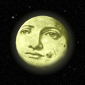 Moon, Luna, Full Moon, Moonlight, Stars