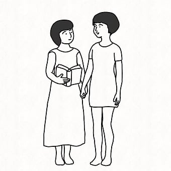 Sisters, Read, Book, Friends
