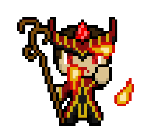 Pixelart, Character, Flame