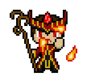 Pixelart, Character, Flame