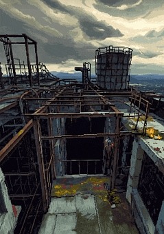 Industriel, Pixel Kunst, Fabrik